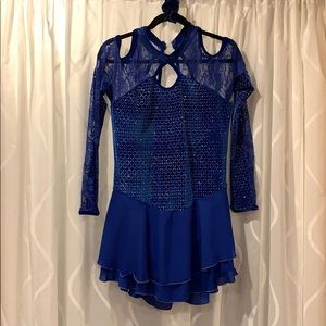 Blue figure skating dress